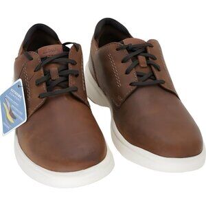 Clarks Bradle Plain Light Brown Leather Casual Shoes Men's US 12M